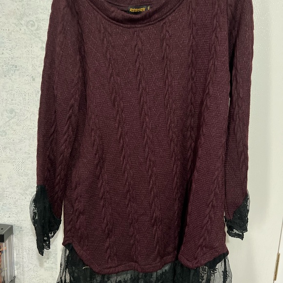 Reborn burgundy XXL sweater new without tags - Picture 1 of 1
